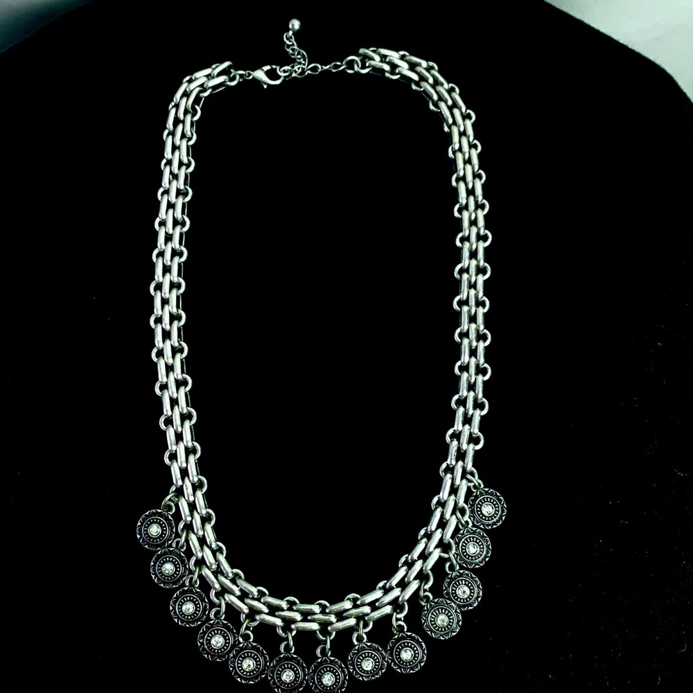 Necklace with 13 stud pendants